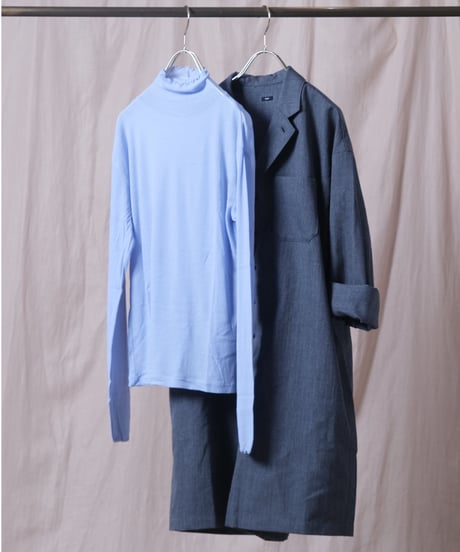【TISSU】シアーハイツイストフライス　タートルネックプルオーバー/TS263CT092