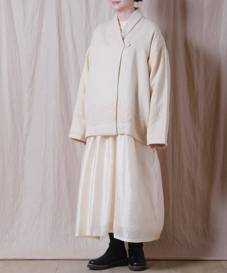 【BUNON】 Khadi Wool Aurora Embroidery Blouson
