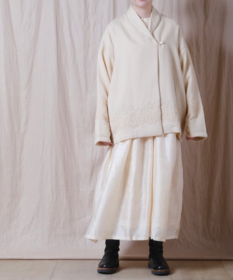 【BUNON】 Khadi Wool Aurora Embroidery Blouson