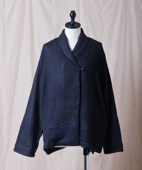 【BUNON】 Khadi Wool Aurora Embroidery Blouson