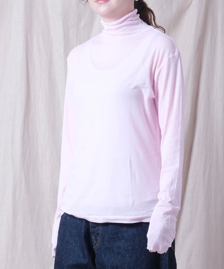 【TISSU】シアーハイツイストフライス　タートルネックプルオーバー/TS263CT092