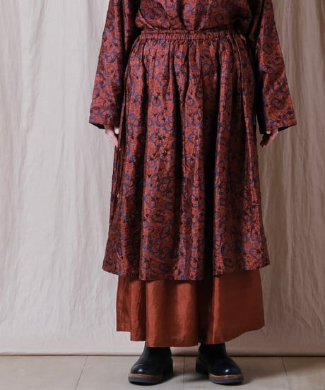 【BUNON】 Embroidery Layered Skirt