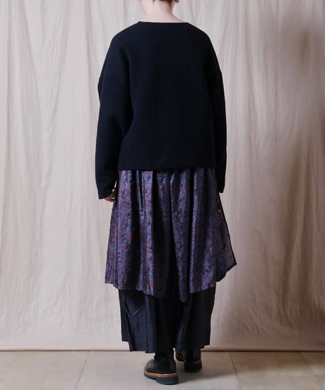 【BUNON】 Embroidery Layered Skirt