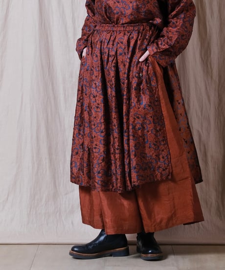 【BUNON】 Embroidery Layered Skirt