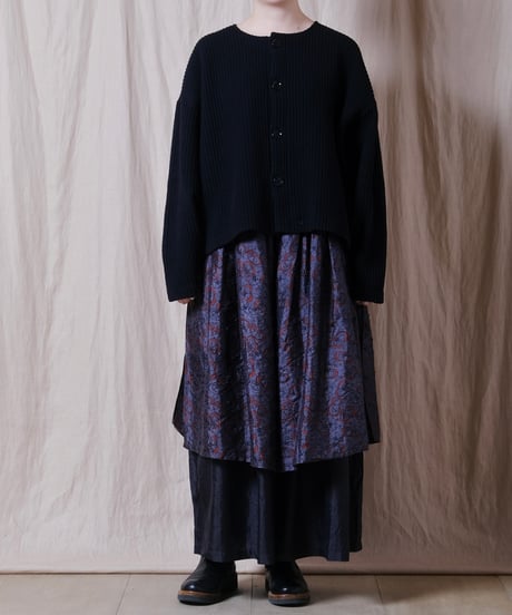 【BUNON】 Embroidery Layered Skirt