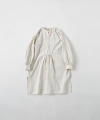 ［ryukicoa］Natural linen no-collar shirt -02-