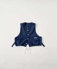 ［ryukicoa］Blue denim gilet
