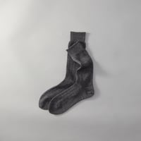 MERINO WOOL RIB SOCKS / 22-24cm  Gray