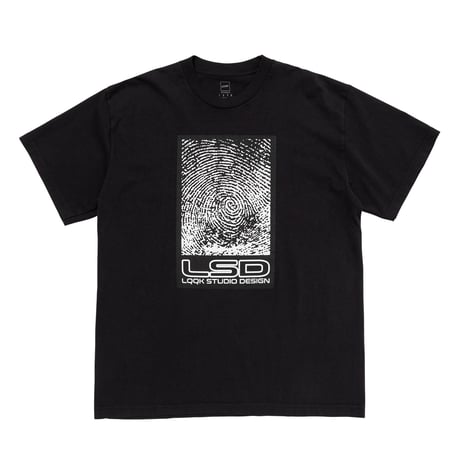 LQQK STUDIO FINGERPRINT TEE WASHED BLACK