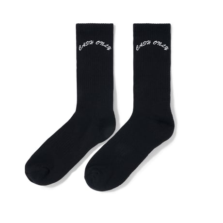 CASH ONLY / LOGO CREW SOCKS