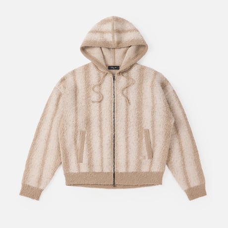 DIME MTL Mohair Striped Zip Hoodie