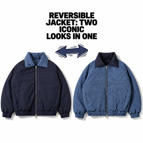 DIME MTL Reversible Bomber Jacket NAVY