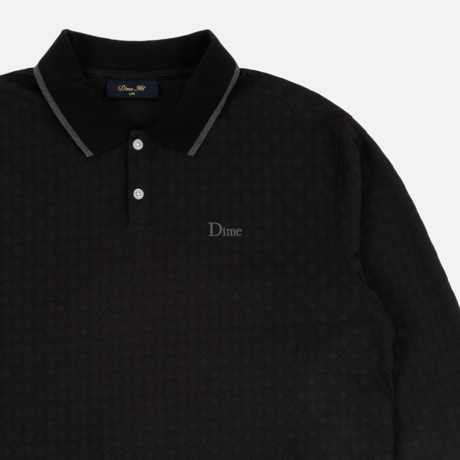 DIME MTL Jacquard LS Polo