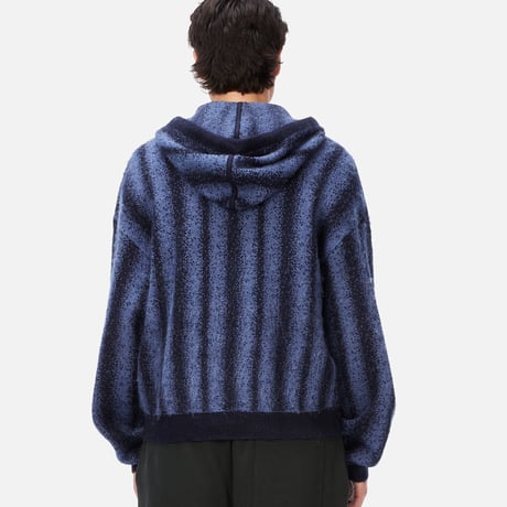 DIME MTL Mohair Striped Zip Hoodie