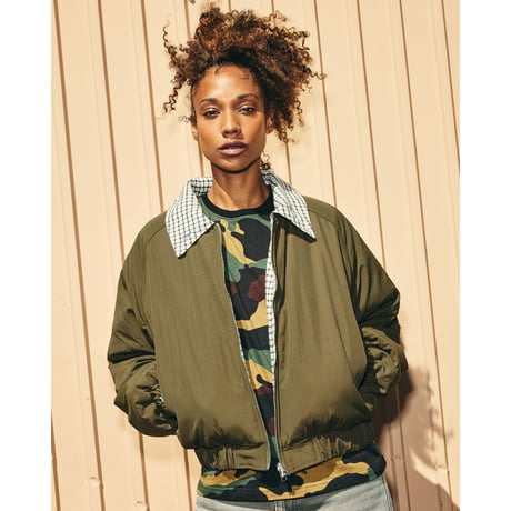 DIME MTL Reversible Bomber Jacket OLIVE