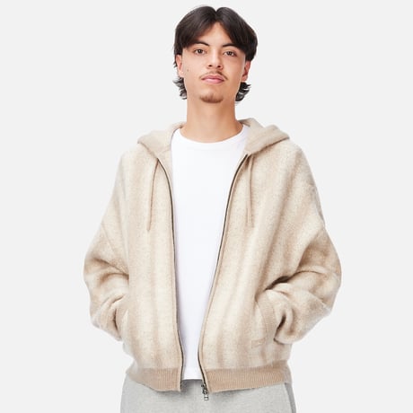 DIME MTL Mohair Striped Zip Hoodie