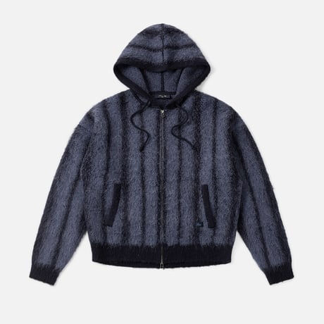 DIME MTL Mohair Striped Zip Hoodie