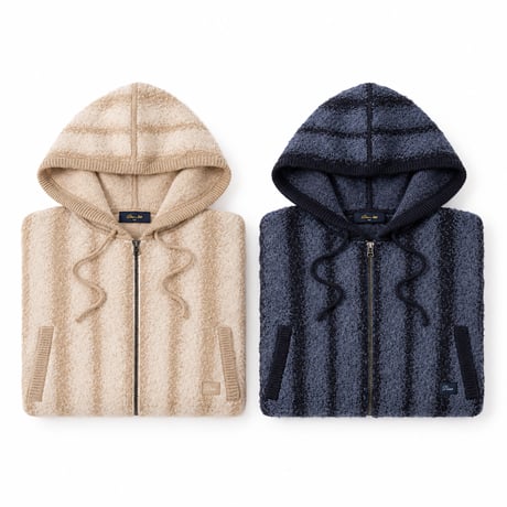 DIME MTL Mohair Striped Zip Hoodie