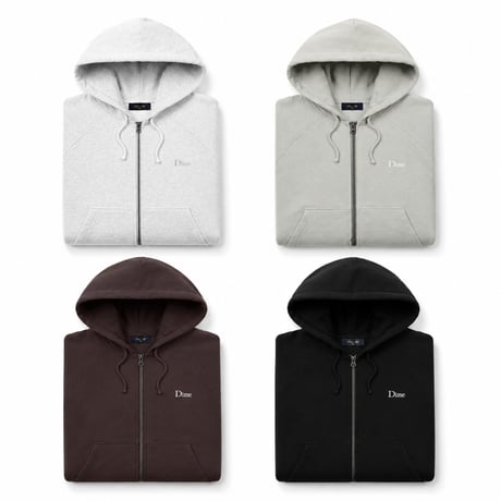 DIME MTL Classic Small Logo Zip Hoodie