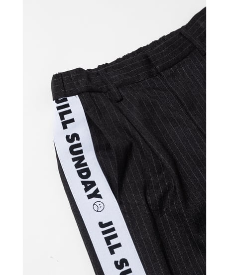 ストライプワイドパンツ【WCJ-SP-024BLK】※11月上旬発送予定