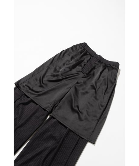 ストライプワイドパンツ【WCJ-SP-024BLK】※11月上旬発送予定
