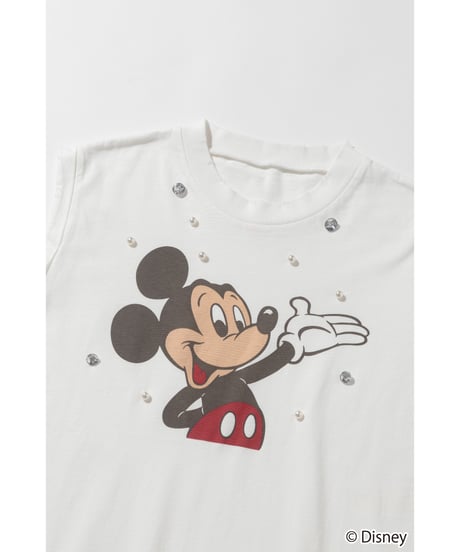 Disney / ビジューノースリーブTEE【WCJ-NA-063WHT】※8月上旬～中旬発売予定