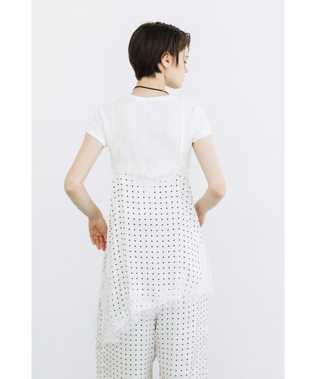 ドットアシメチュニック【WCJ-SP-016WHT】