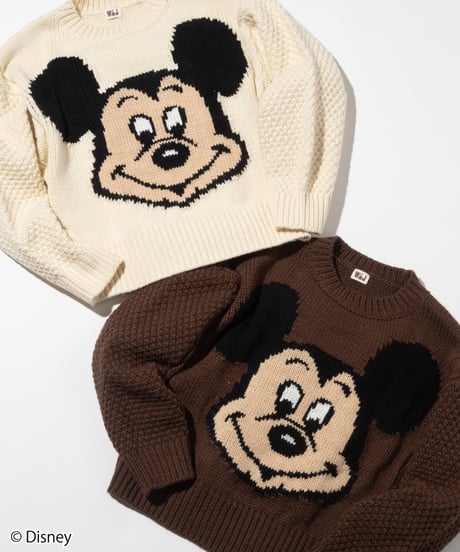 Disney / Face knit pullover【WCJ-TD-048IVO】※11月上旬発売予定