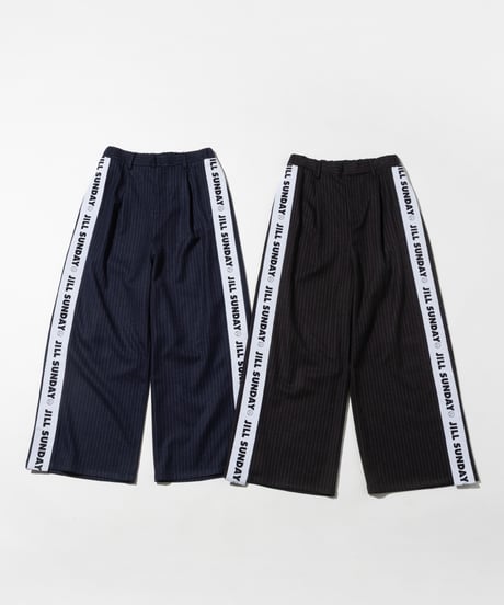 ストライプワイドパンツ【WCJ-SP-024BLK】※11月上旬発送予定
