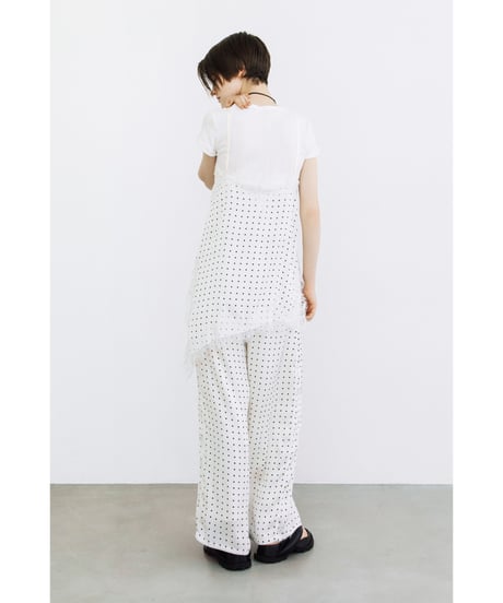 ドットワイドパンツ【WCJ-SP-021WHT】
