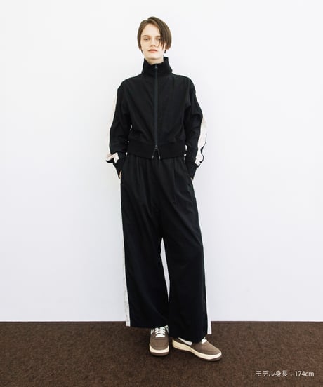 トラックワイドパンツ【WCJ-SP-022BLK】