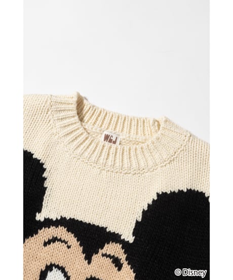 Disney / Face knit pullover【WCJ-TD-048IVO】※11月上旬発売予定