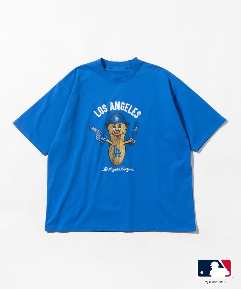 【MLB TEE】ロサンゼルス•ドジャース　　　　　　　Tシャツ　ブルー MLB TEE(ロサンゼルス・ドジャース)【WCJ-GC-038BLU-LAD】※8月上旬～中