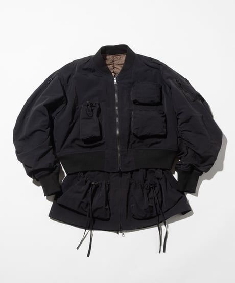 【撥水】ショートポケットMA-1【WCJ-SP-009BLK】※10月上旬発送予定