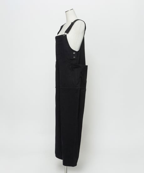 ワイドポケットサロペット【WCJ-SP-007BLK】