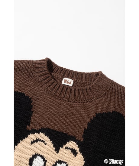Disney / Face knit pullover【WCJ-TD-048BRN】※11月上旬発売予定
