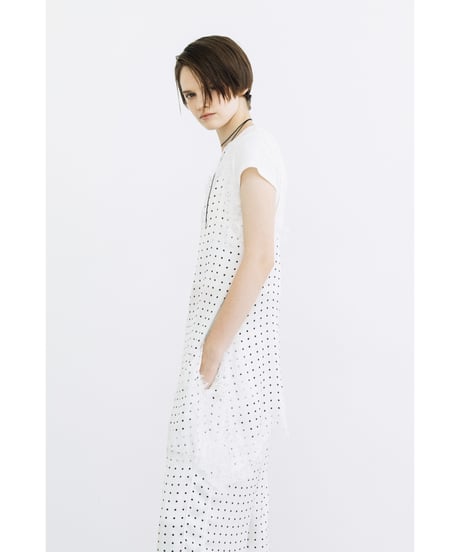 ドットアシメチュニック【WCJ-SP-016WHT】