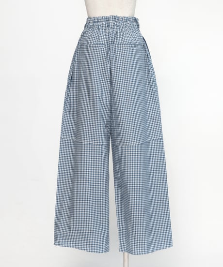 チェックTOPS＆チェックワイドパンツ【WCJ-PP-144BLU/WCJ-PP-132BLU】