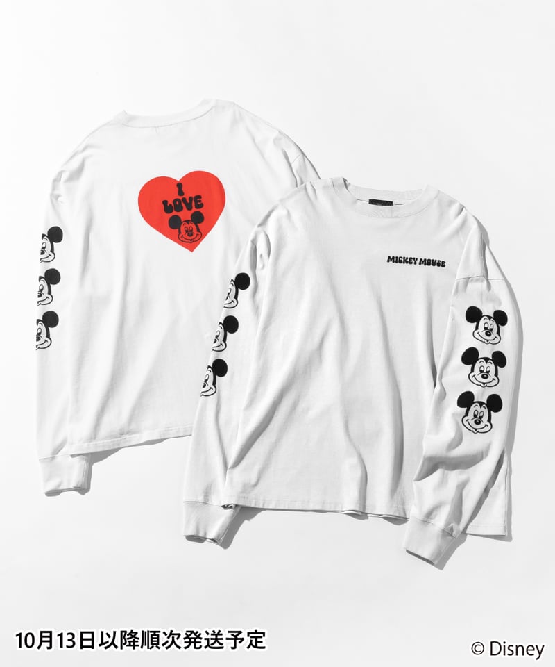 Disney / I LOVE LS TEE(ミッキー)【WCJ-TD-049WHT01】※1