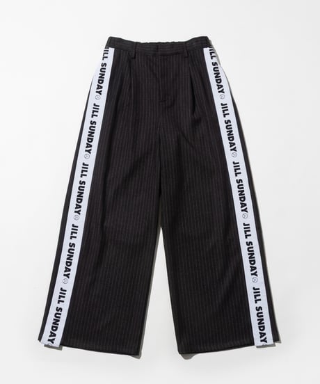 ストライプワイドパンツ【WCJ-SP-024BLK】※11月上旬発送予定