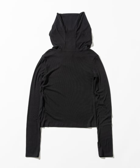 リブフーディTOPS【WCJ-SP-032BLK】