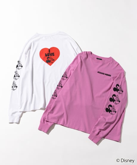 Disney / I LOVE LS TEE(ミニー)【WCJ-TD-049WHT02】※10月13日以降順次発送予定