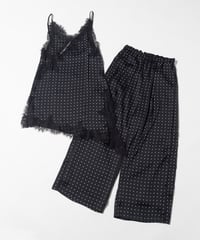 ドットアシメチュニック&ワイドドットパンツ【WCJ-SP-016BLK/WCJ-SP-021BLK】※8月下旬発送予定