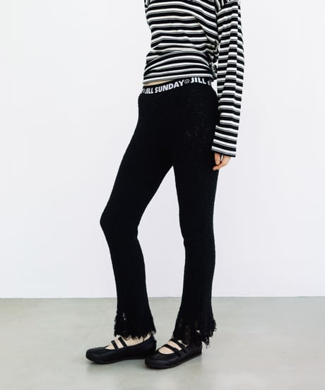 ニットフレアパンツ【WCJ-MF-001BLK】※10月中旬発送予定