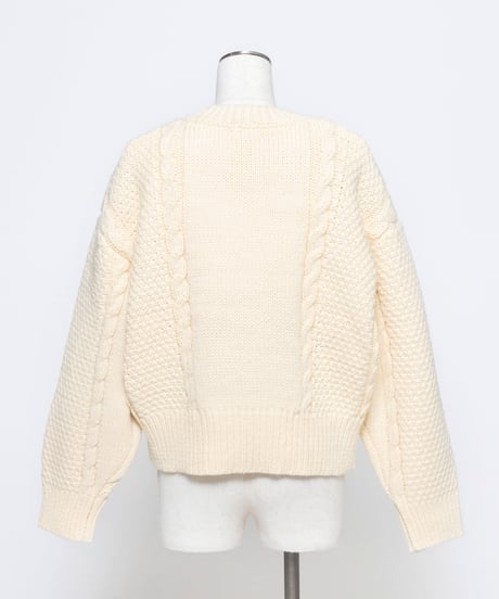 Disney / Face knit pullover【WCJ-TD-048IVO】※11月上旬発売予定