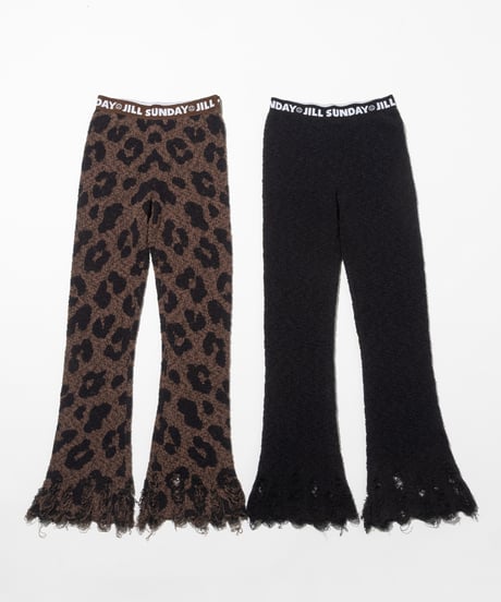 ニットフレアパンツ【WCJ-MF-001BLK】※10月中旬発送予定