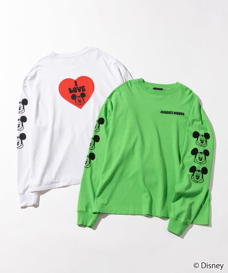 Disney / I LOVE LS TEE(ミッキー)【WCJ-TD-049WHT01】※1