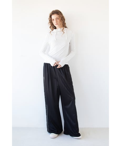 ストライプワイドパンツ【WCJ-SP-018BLK】