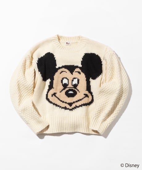 Disney / Face knit pullover【WCJ-TD-048IVO】※11月上旬発売予定