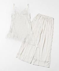 ドットアシメチュニック&ワイドドットパンツ【WCJ-SP-016WHT/WCJ-SP-021WHT】※8月下旬発送予定